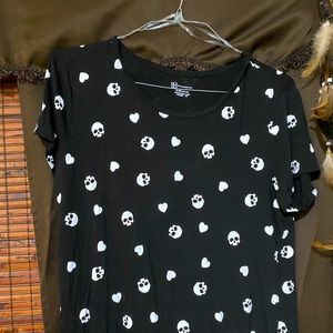 No boundaries black shirt with 🤍💀